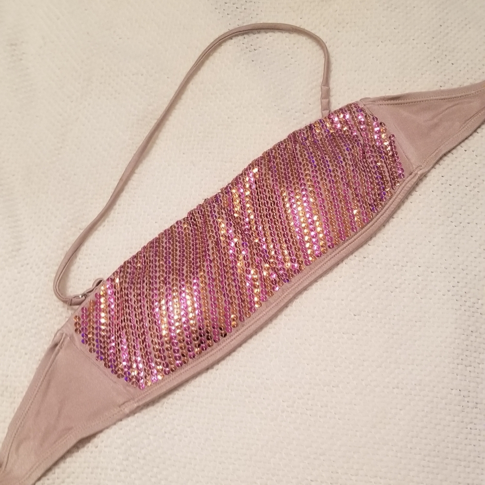 Vs sparkle bandeau bikini top